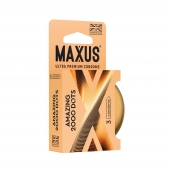 Точечные презервативы MAXUS 2000 Amazing Dots с железным кейсом - 3 шт. - Maxus - купить с доставкой в Электростали