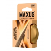 Точечные презервативы MAXUS 2000 Amazing Dots с железным кейсом - 3 шт. - Maxus - купить с доставкой в Электростали