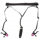 Женские вибростринги с зажимами для половых губ Spreader String with Vibrator - Orion - купить с доставкой в Электростали