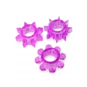 Набор из 3 лиловых эрекционных колец различной формы - Erowoman-Eroman - в Электростали купить с доставкой