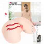 Мастурбатор-полуторс с двойным слоем материала и вибрацией Jenny Onahole Real Hips - KOKOS - в Электростали купить с доставкой