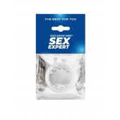 Эрекционное кольцо со стимулирующими шариками сверху и снизу - Sex Expert - в Электростали купить с доставкой