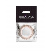 Эрекционное кольцо с бежевыми «ресничками» - Sextaz - в Электростали купить с доставкой