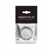 Эластичное эрекционное колечко с черными «ресничками» - Sextaz - в Электростали купить с доставкой