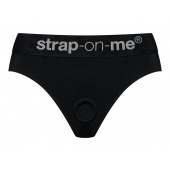 Черные трусики для насадок Heroine Lingerie Harness - size XL - Strap-on-me - купить с доставкой в Электростали