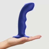 Синяя насадка-стимулятор Strap-On-Me Tapping Dildo Wave - Strap-on-me - купить с доставкой в Электростали