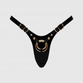 Черный пояс для фиксации насадок Strap-On-Me Leatherette Harness Fabulous - Strap-on-me - купить с доставкой в Электростали