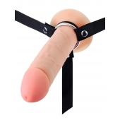 Мужской полый страпон на регулируемых ремешках - 22 см. - Sex Expert - купить с доставкой в Электростали