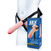 Мужской полый страпон на регулируемых ремешках - 22 см. - Sex Expert - купить с доставкой в Электростали