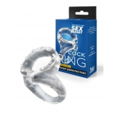 Прозрачное двойное эрекционное кольцо - Sex Expert - в Электростали купить с доставкой