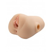 Телесный мастурбатор с вибрацией Double Pounder Vibrating Squeeze Stroker - Pipedream - в Электростали купить с доставкой