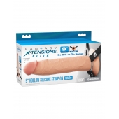 Телесный пустотелый фаллопротез 9’’ Hollow Silicone Strap-On - 24,1 см. - Pipedream - купить с доставкой в Электростали