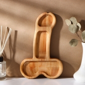 Деревянное блюдо для подачи в форме члена (25 х 16,5 х 1,7 см) - Сима-Ленд - купить с доставкой в Электростали