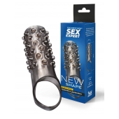 Дымчатая насадка на пенис с выпуклостями - 12 см. - Sex Expert - в Электростали купить с доставкой