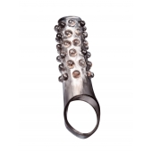 Дымчатая насадка на пенис с выпуклостями - 11 см. - Sex Expert - в Электростали купить с доставкой