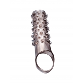 Дымчатая насадка на пенис с шипами и выпуклостями - 12 см. - Sex Expert - в Электростали купить с доставкой