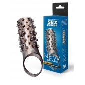 Дымчатая насадка на пенис с шипами и выпуклостями - 12,5 см. - Sex Expert - в Электростали купить с доставкой