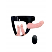 Женский страпон с 3 насадками и вибрацией - Erowoman-Eroman - купить с доставкой в Электростали