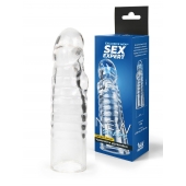 Прозрачная закрытая насадка на член - 15 см. - Sex Expert - в Электростали купить с доставкой
