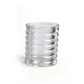 Прозрачная сквозная насадка на пенис с ребрышками - Sex Expert - в Электростали купить с доставкой