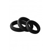 Набор из 3 черных эрекционных колец Smooth Silicone Cockring Pack - Dream Toys - в Электростали купить с доставкой