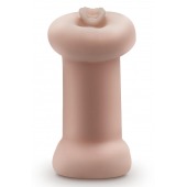 Телесный люминесцентный двусторонний мастурбатор Tasha - Blush Novelties - в Электростали купить с доставкой