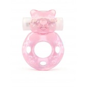 Розовое эрекционное виброкольцо в форме мишки - 1137 - в Электростали купить с доставкой