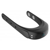 Черное эрекционное виброкольцо на ремешках - Boys of Toys - в Электростали купить с доставкой