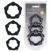 Набор из 3 эрекционных колец Beaded Silicone Cockring Set - Shots Media BV - в Электростали купить с доставкой