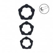 Набор из 3 эрекционных колец Beaded Silicone Cockring Set - Shots Media BV - в Электростали купить с доставкой
