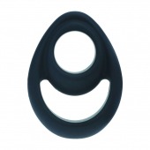 Черное эрекционное кольцо Double Ergo Silicone Cockring - Shots Media BV - в Электростали купить с доставкой