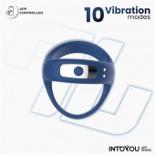 Синее интерактивное эрекционное виброкольцо Rank - Intoyou - в Электростали купить с доставкой