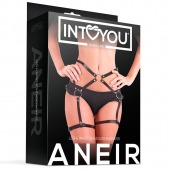 Черные стрепы на бёдра Aneir - Intoyou - купить с доставкой в Электростали