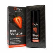 Жидкий вибратор Orgie High Voltage Strawberry - 15 мл. - ORGIE - купить с доставкой в Электростали