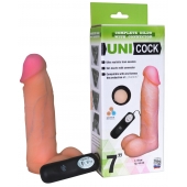 Фаллическая насадка Харнесс UNICOCK 7  с вибрацией - 19 см. - LOVETOY (А-Полимер) - купить с доставкой в Электростали