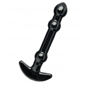 Элегантный чёрный анальный стимулятор с шариками на стволе - 15,5 см. - Sexus
