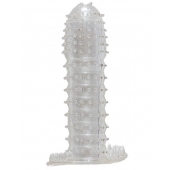 Гелевая прозрачная насадка c шипами - 12 см. - Toyfa Basic - в Электростали купить с доставкой