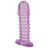 Гелевая фиолетовая насадка с шипами - 12 см. - Toyfa Basic - в Электростали купить с доставкой
