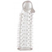 Прозрачная насадка на половой член с закрытой головкой и шипами - 12,5 см. - Toyfa Basic - в Электростали купить с доставкой