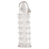 Гелевая прозрачная насадка с шипами - 12 см. - Toyfa Basic - в Электростали купить с доставкой