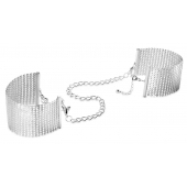 Серебристые наручники-браслеты Desir Metallique Handcuffs - Bijoux Indiscrets - купить с доставкой в Электростали
