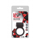 Чёрное эрекционное виброкольцо LIT-UP SILICONE STIMU RING 3 BLACK - Dream Toys - в Электростали купить с доставкой