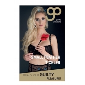 Пластиковая метелочка с красными пёрышками Small Feather Tickler - 32 см. - Blush Novelties - купить с доставкой в Электростали