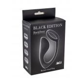 Чёрное эрекционное кольцо с анальной пробкой Button Anal Plug - Lola Games - в Электростали купить с доставкой