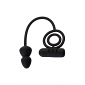 Чёрное эрекционное кольцо с вибропулькой и анальным хвостом - Erotist Adult Toys - в Электростали купить с доставкой