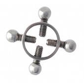 Серебристые зажимы для сосков на винтах - ToyFa - купить с доставкой в Электростали