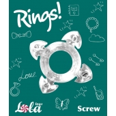 Прозрачное эрекционное кольцо Rings Screw - Lola Games - в Электростали купить с доставкой