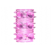 Розовая насадка на пенис Rings Armour - Lola Games - в Электростали купить с доставкой