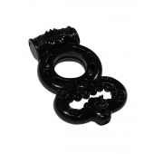Чёрное эрекционное кольцо Rings Treadle с подхватом - Lola Games - в Электростали купить с доставкой