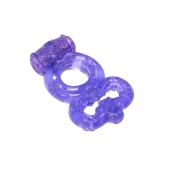Фиолетовое эрекционное кольцо Rings Treadle с подхватом - Lola Games - в Электростали купить с доставкой